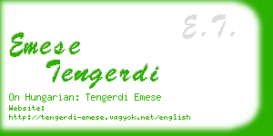 emese tengerdi business card